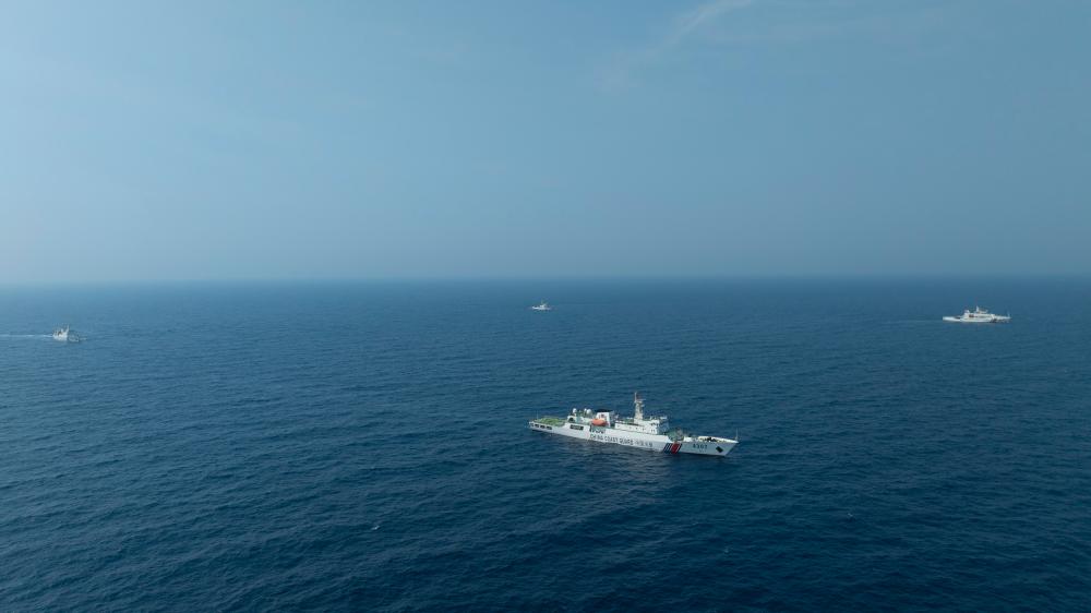 中越海警在2025年首次共同开展北部湾区域的海域联合巡逻活动