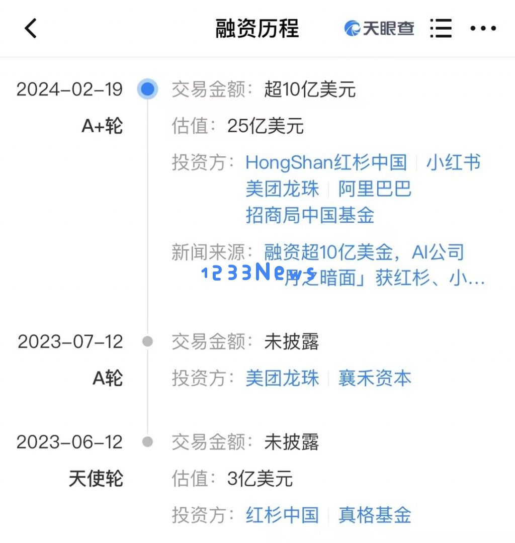 据悉腾讯拟加大对月之暗面的投资力度，该项目目前的估值已飙升至30亿美元