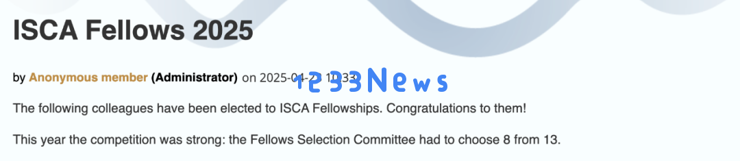 2025语音领域ISCA Fellow名单揭晓：俞凯、李宏毅等华人学者入选 - 聚焦AI顶会动态