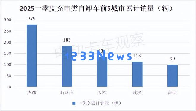 2025年第一季度各类新能源重卡的销售情况及目的地分析