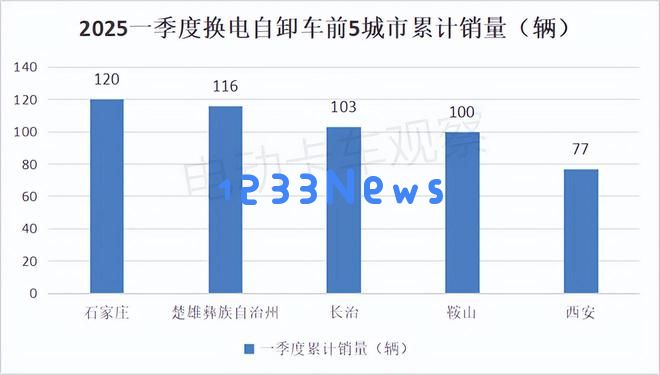 2025年第一季度各类新能源重卡的销售情况及目的地分析