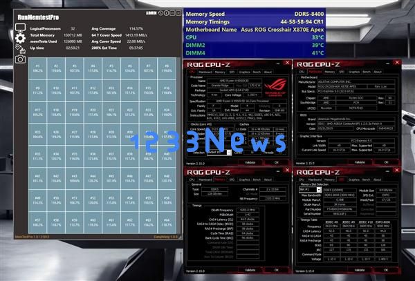 芝奇首次亮相128GBDDR5_8400高端内存模块:不过时序达到了CL44实在令人遗憾
