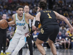 NBA高清全场回放录像：骑士对战步行者半决赛G4（5月12日）米切尔意外受伤退场