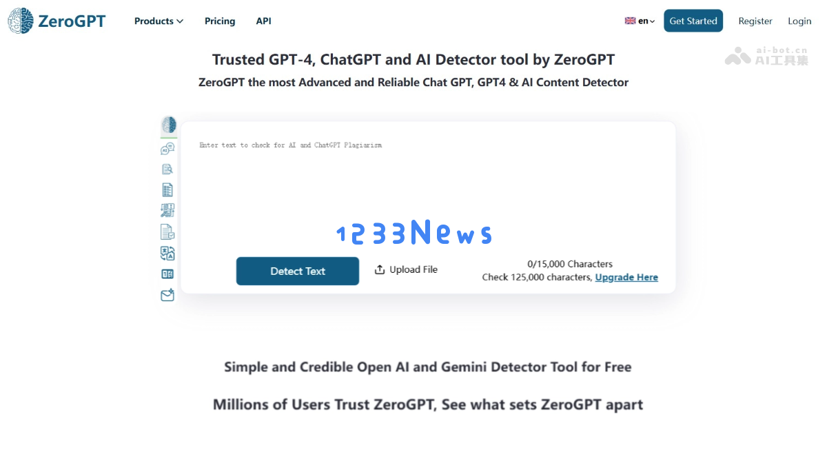 ZeroGPT - 一款强大的AI内容检测工具，能够自动生成详细的PDF报告以输出检测结果