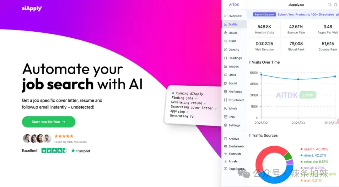 每天深入分析一个国际获利AI应用产品(20)----ai apply，探索其创新与市场潜力