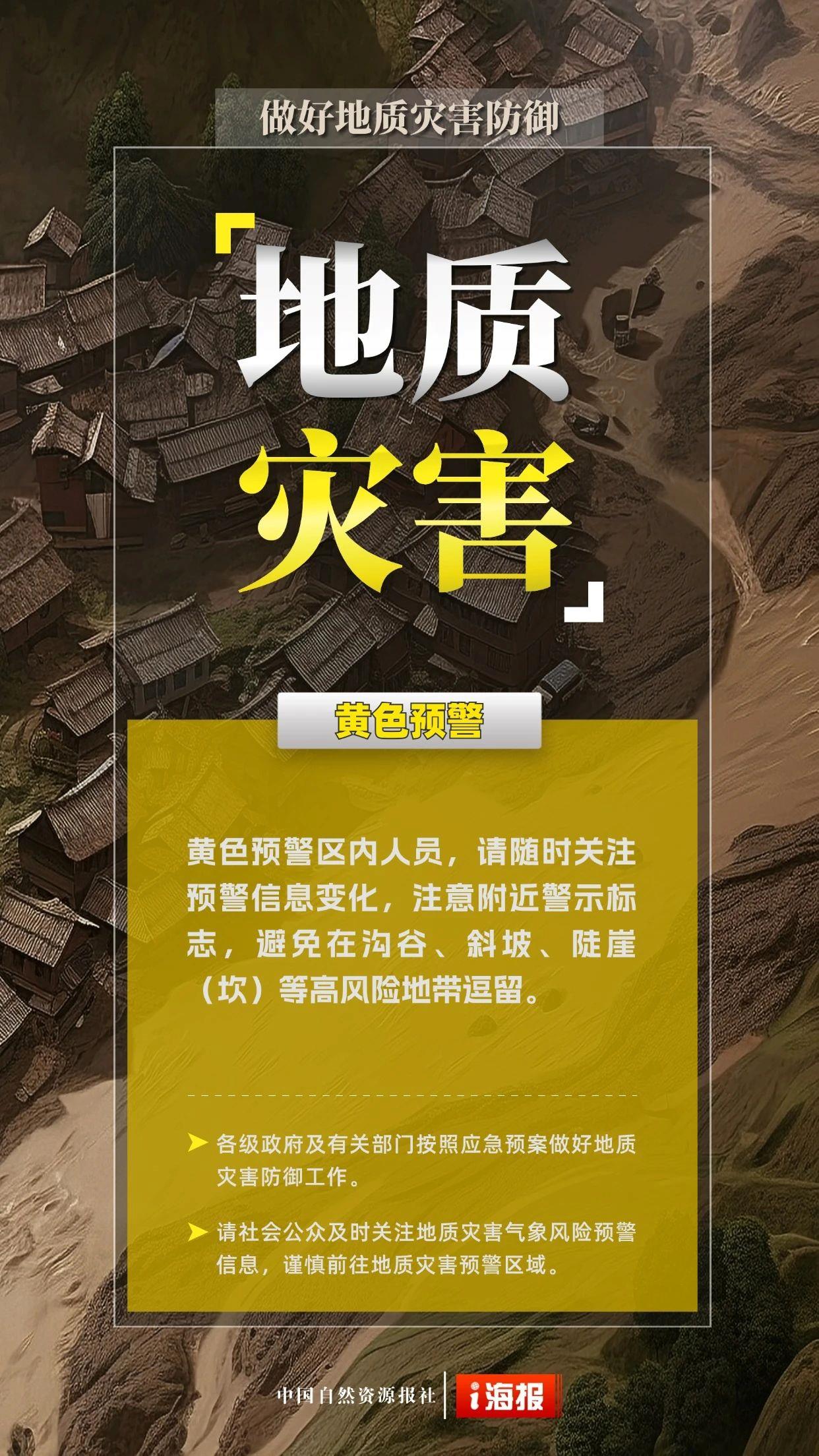 黄色警报！吉林、广东等地区局部地质灾害风险明显增高需注意