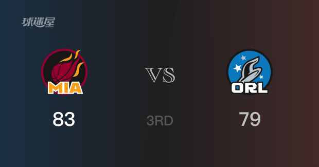 三节结束,热火以83-79暂时领先魔术,决胜末节即将开启 三节结束,热火以83-79暂时领先魔术,决胜末节即将开启