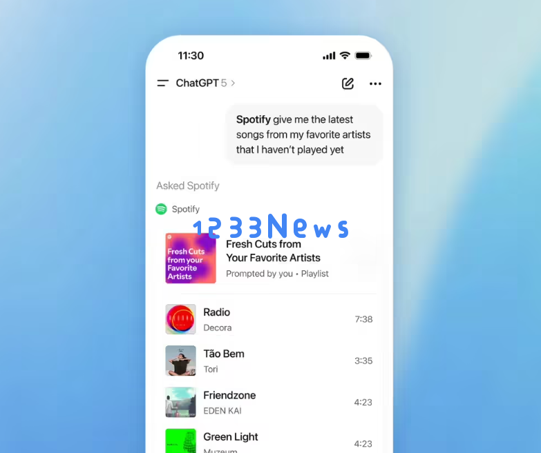 ​Apple Music 将与 ChatGPT 实现全新集成，用户可轻松创建歌单！