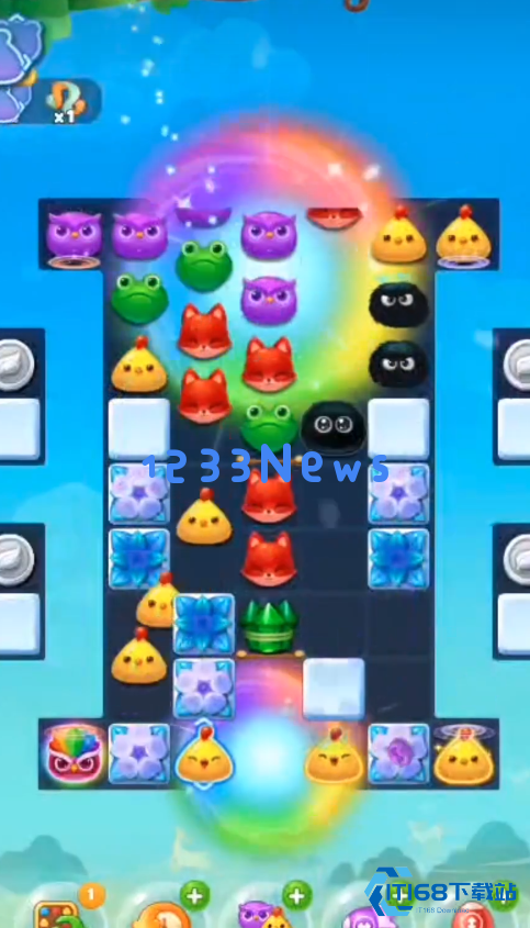 开心消消乐的黑毛球怎么消除