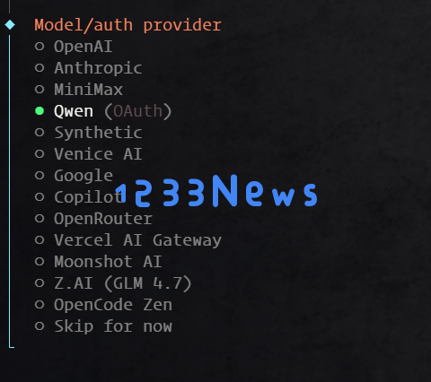 Clawdbot 选择 AI 模型服务商 Qwen 千问