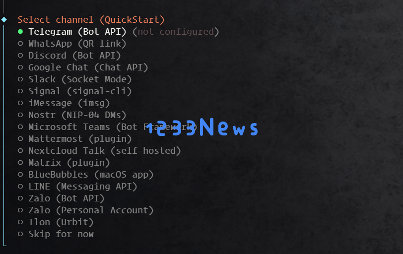 Clawdbot channel 渠道配置选项