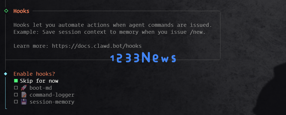 Clawdbot hooks 配置选项