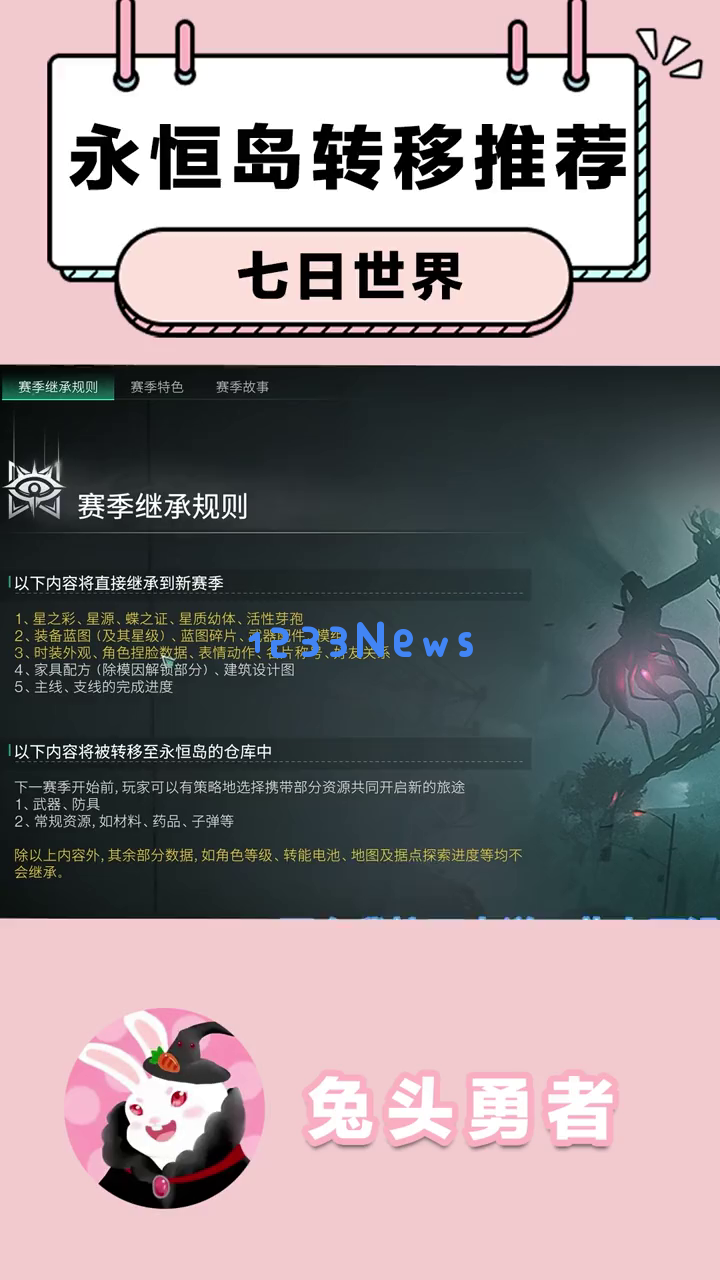 《七日世界》在新赛季中如何更聪明有效地转移资源?哪些物品是值得优先带入永恒岛的呢? 《七日世界》在新赛季中如何更聪明有效地转移资源?哪些物品是值得优先带入永恒岛的呢?