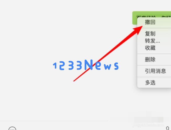 微信mac消息撤回方法
