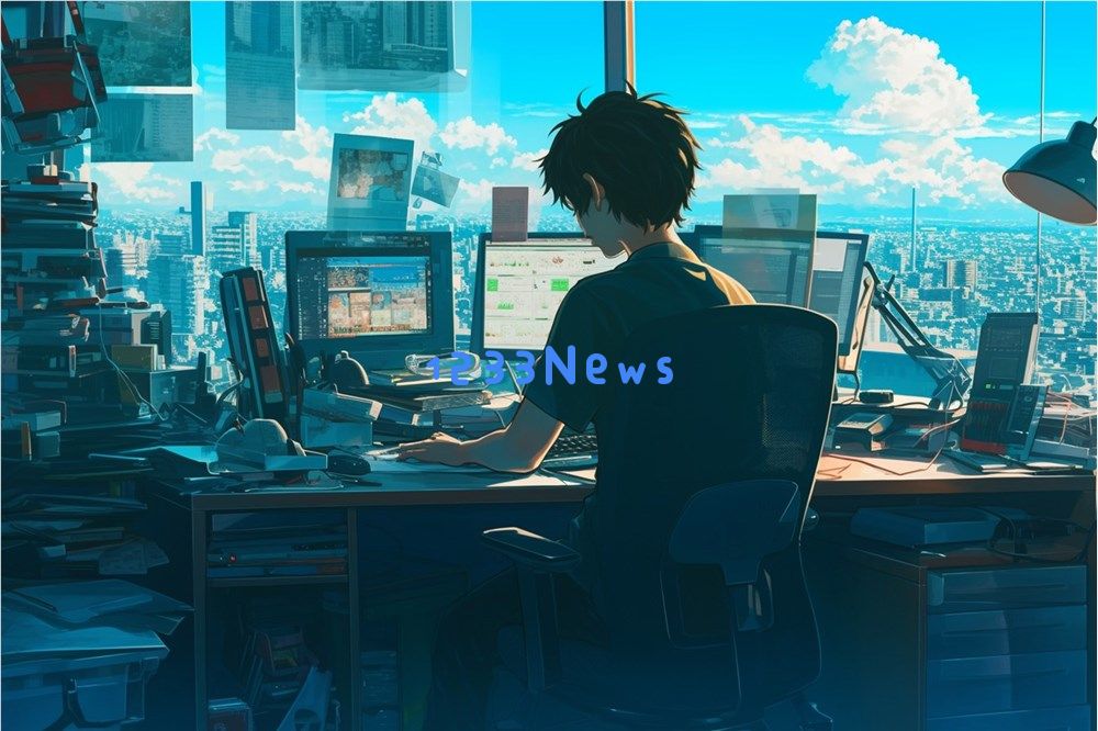 办公 打工人 工作 动漫 二次元 插画