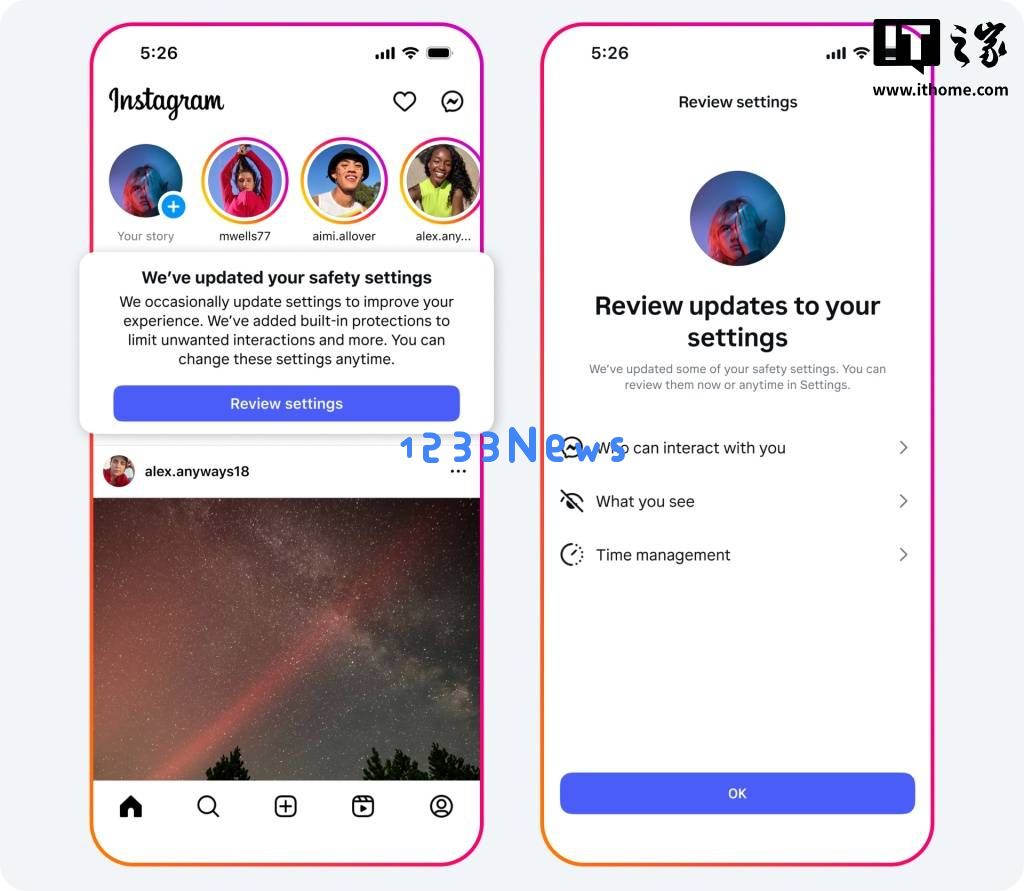 Instagram引入人工智能加强青少年年龄审查，全面实施青少年保护模式以保障安全