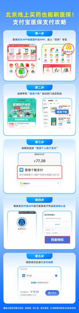 好消息！北京居民在线购药亦可通过支付宝便捷使用医保进行支付！