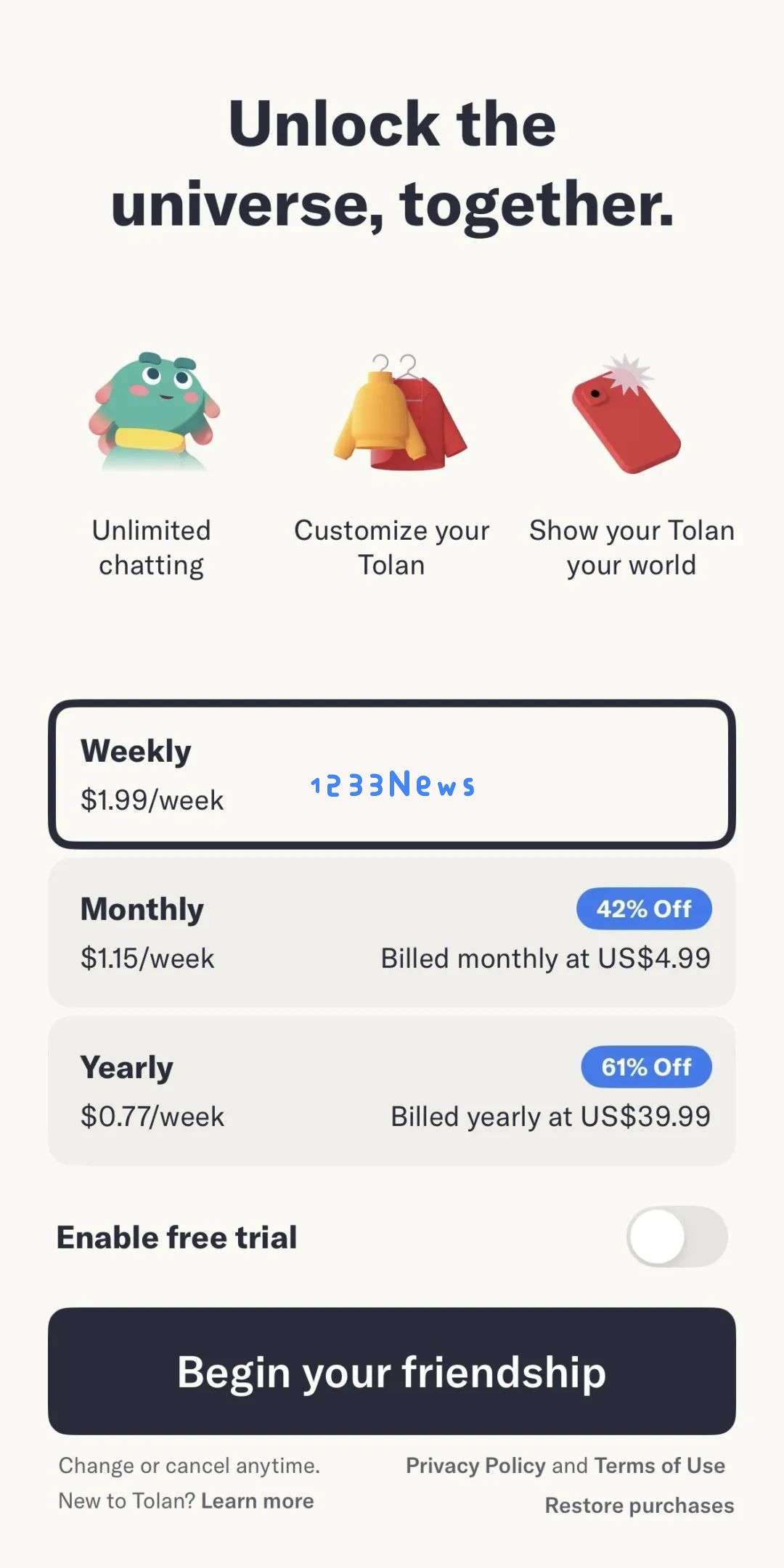 霸占App Store分类榜第一的AI陪伴应用，竟然主打“外星人”社交？