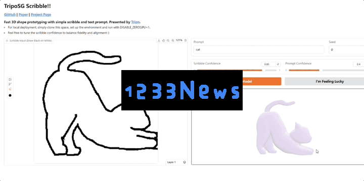 直观即时绘制3D模型，可添加文本提示，VAST又开源了