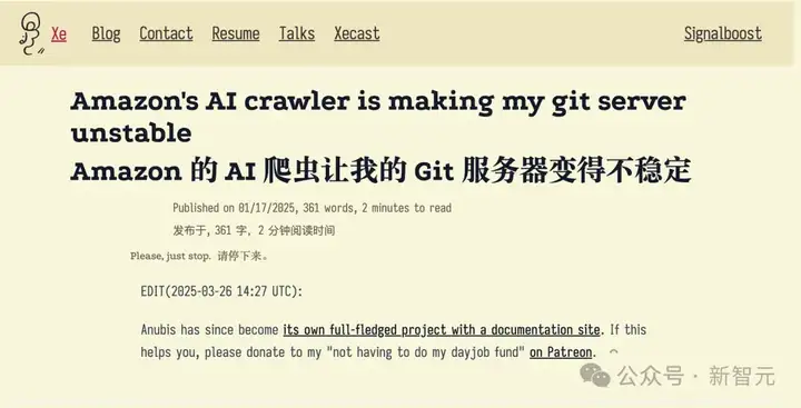 AI爬虫肆虐，OpenAI等大厂不讲武德！开发者打造「神级武器」宣战
