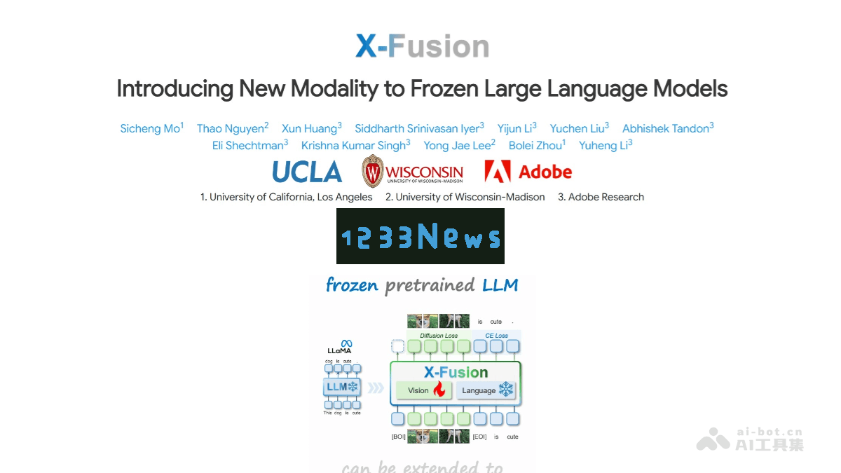 X-Fusion – 由加州大学、Adobe等机构共同推出的新型多模态融合框架