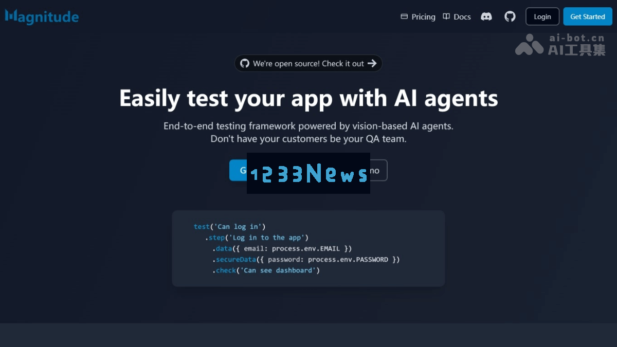 Magnitude – 一个基于开源 AI 代理的完整端到端测试系统