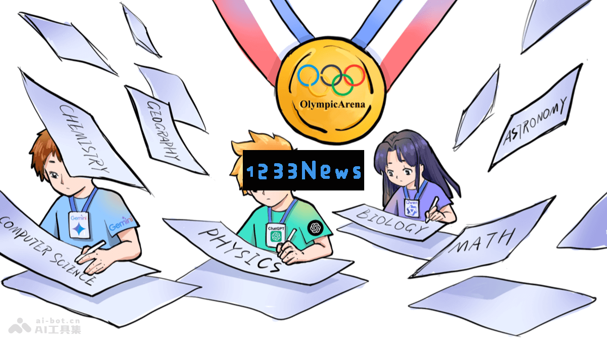 多学科认知推理基准测试框架OlympicArena由上海交大合作AI Lab等团队共同推出