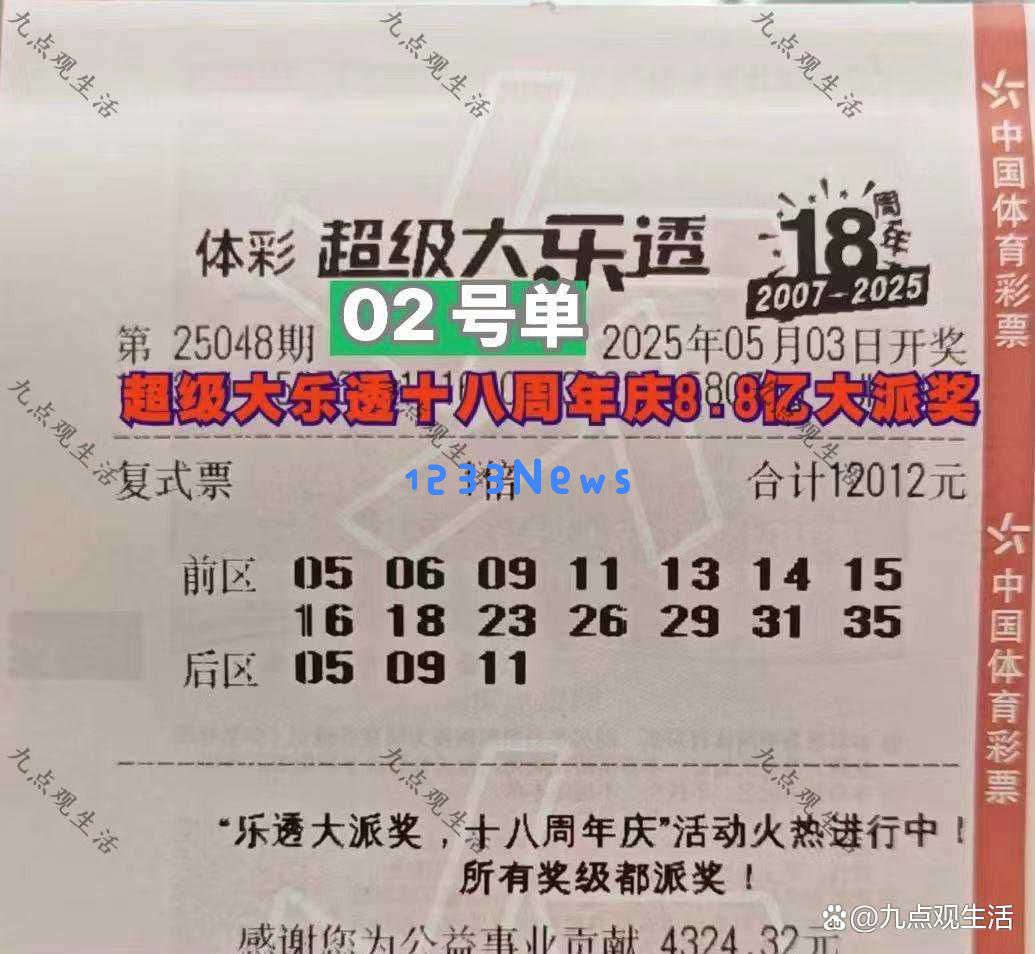 15张复式彩票挑战8.8亿奖金，25048期大乐透晒票：娱乐活动需注意把握分寸
