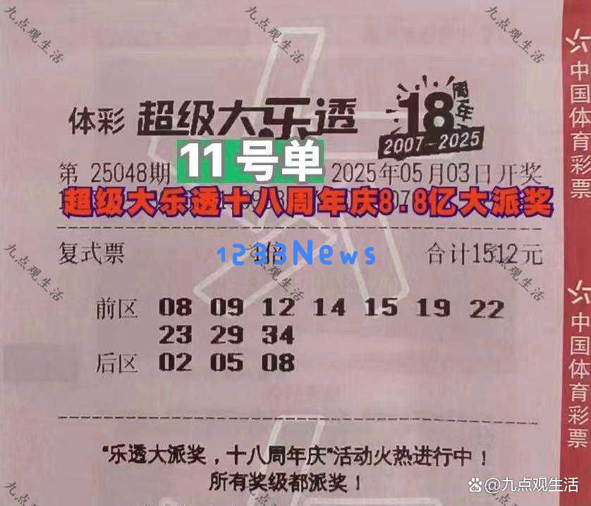 15张复式彩票挑战8.8亿奖金，25048期大乐透晒票：娱乐活动需注意把握分寸