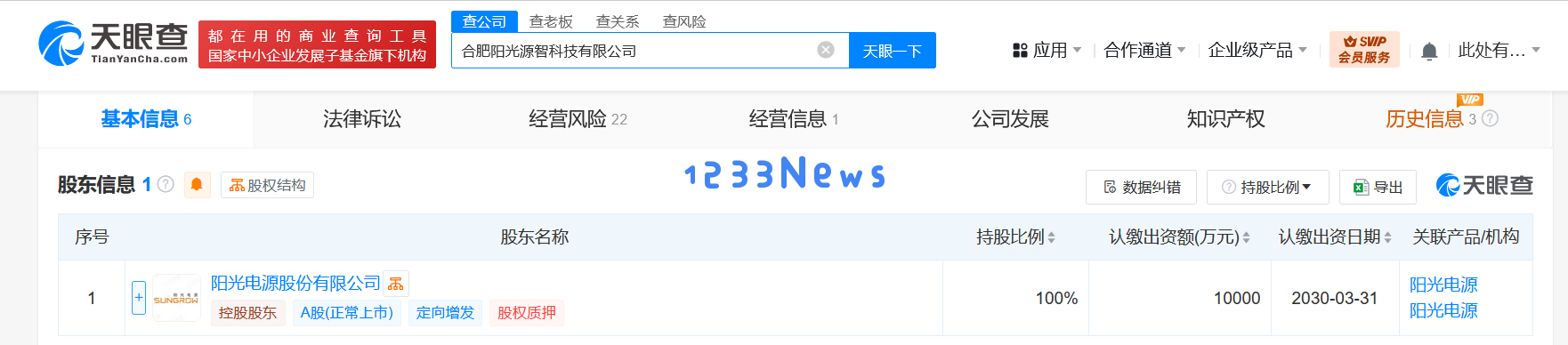 阳光电源在合肥新成立科技公司，注册资本达到亿元规模！
