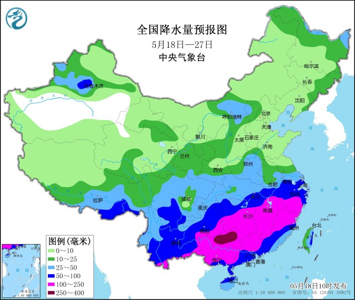 中央气象台预测：未来十天江南华南降水量将明显增加，华北南部与黄淮地区近期将面临高温天气