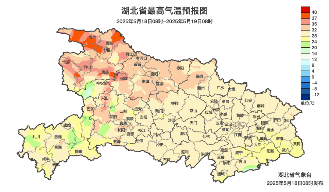高温天气再度来袭！明日起湖北省西北地区气温将飙升至39℃