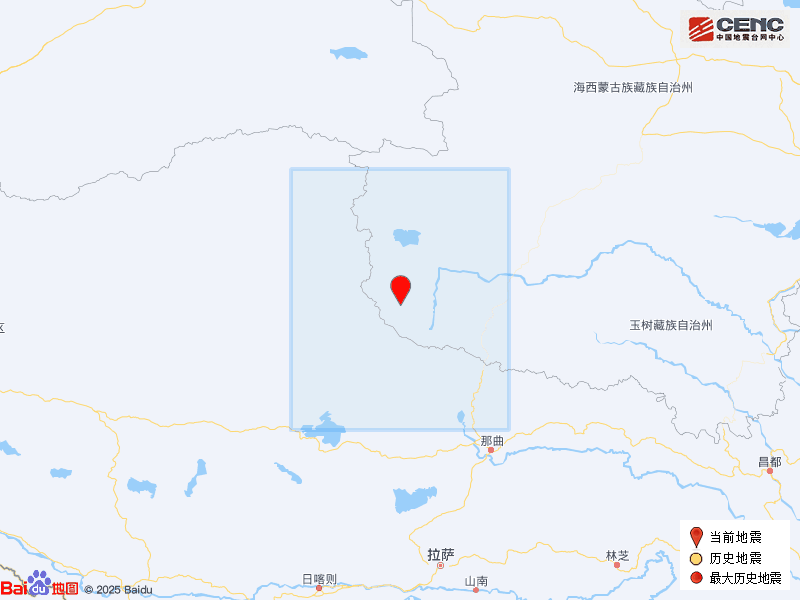 中国地震台网发布消息：青海海西唐古拉区域发生4.2级地震事件
