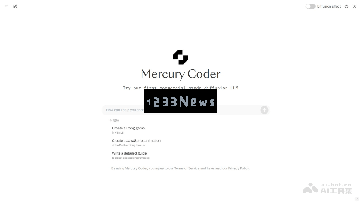 Mercury Coder – 由Inception Labs研发的企业级高效扩散型大型语言模型