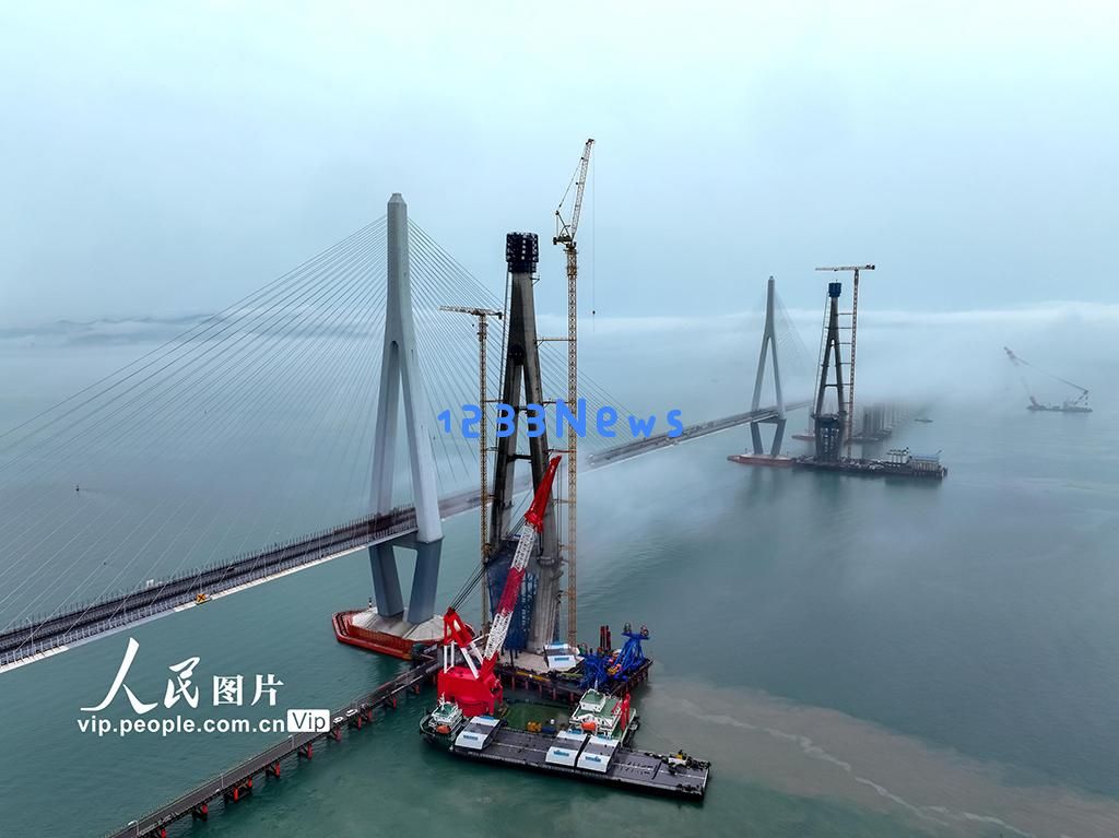 浙江：宁波市域铁路象山港跨海大桥全面进入架梁施工阶段