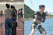 “锋菲”在日本度假被拍，王菲身材发福明显与张柏芝形成鲜明对比！