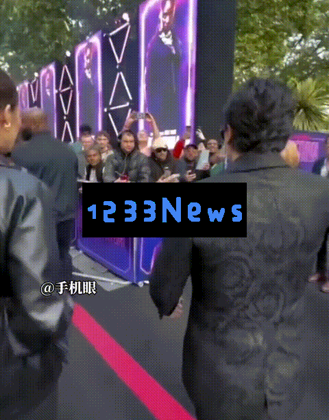 甄子丹带家人出席首映礼，儿子身材高大英俊，汪圆圆坐姿优雅品位十足