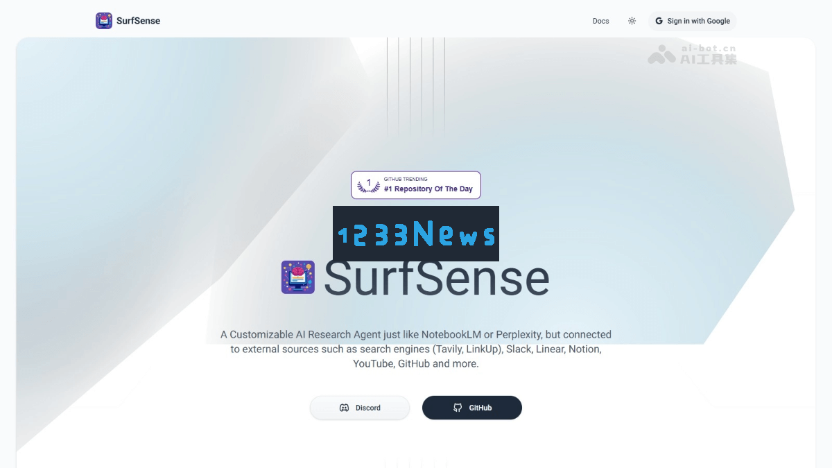 SurfSense - 开放式人工智能研究助手，个人知识平台与全球信息资源实现无缝连接