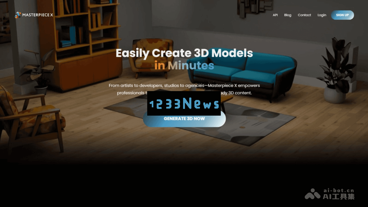 杰作 X – 一款全面支持从创意构思到3D模型生成的AI建模平台