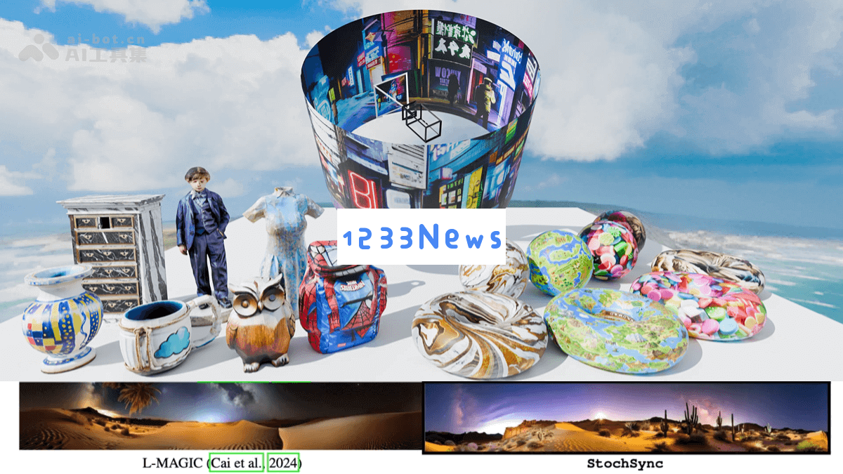 StochSync – 利用AI图像生成技术，为360°全景图及3D网格纹理创造高品质视觉效果