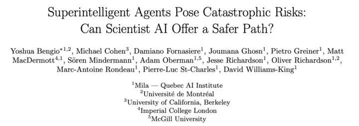 Scientist AI，能避免“人类生存威胁”吗？