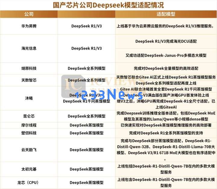 DeepSeek与国产芯片的兼容性研究：差异化性能分析及其商业应用前景对比