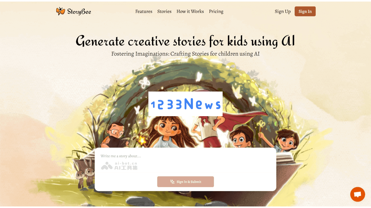 StoryBee – 个性化故事生成平台，输入主题或关键词自动创作独特的故事体验