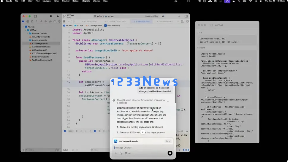 OpenAI季报第十一天：ChatGPT与Mac应用无缝整合，正式转型为智能代理助手