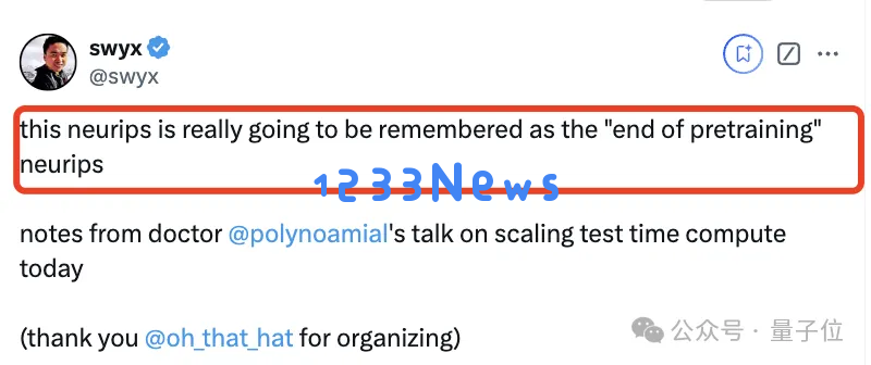 “OpenAI欣然支持Ilya的预训练模式趋于终结，但Scaling Law依然没有消亡的迹象”