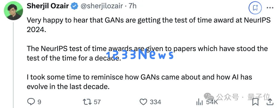 一周回顾GAN的诞生：时间检验奖得主分享创新背后的故事与每一项发明的持续演进