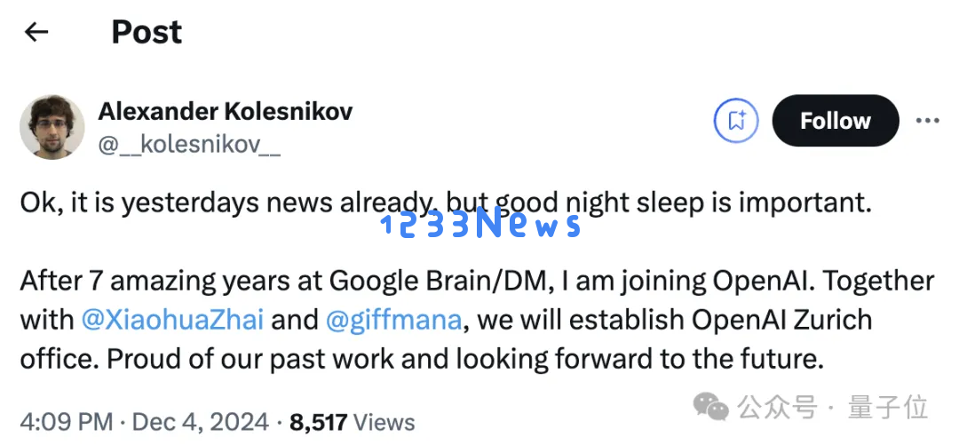 刚刚，谷歌ViT核心骨干集体投奔OpenAI：他们为Sora打下基础