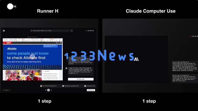 Claude傻眼了！Runner H硬刚上线，用速度告诉你啥叫未来！