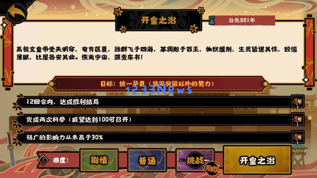 无悔华夏开皇之治剧本开荒名臣阵容推荐 ：畅游古代策略天下，称霸一方!
