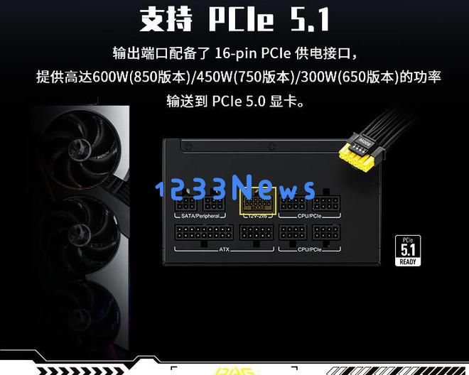 微星全新推出的PAGGLSPCIe5系列金牌全模电源，首发650W售价仅为349元